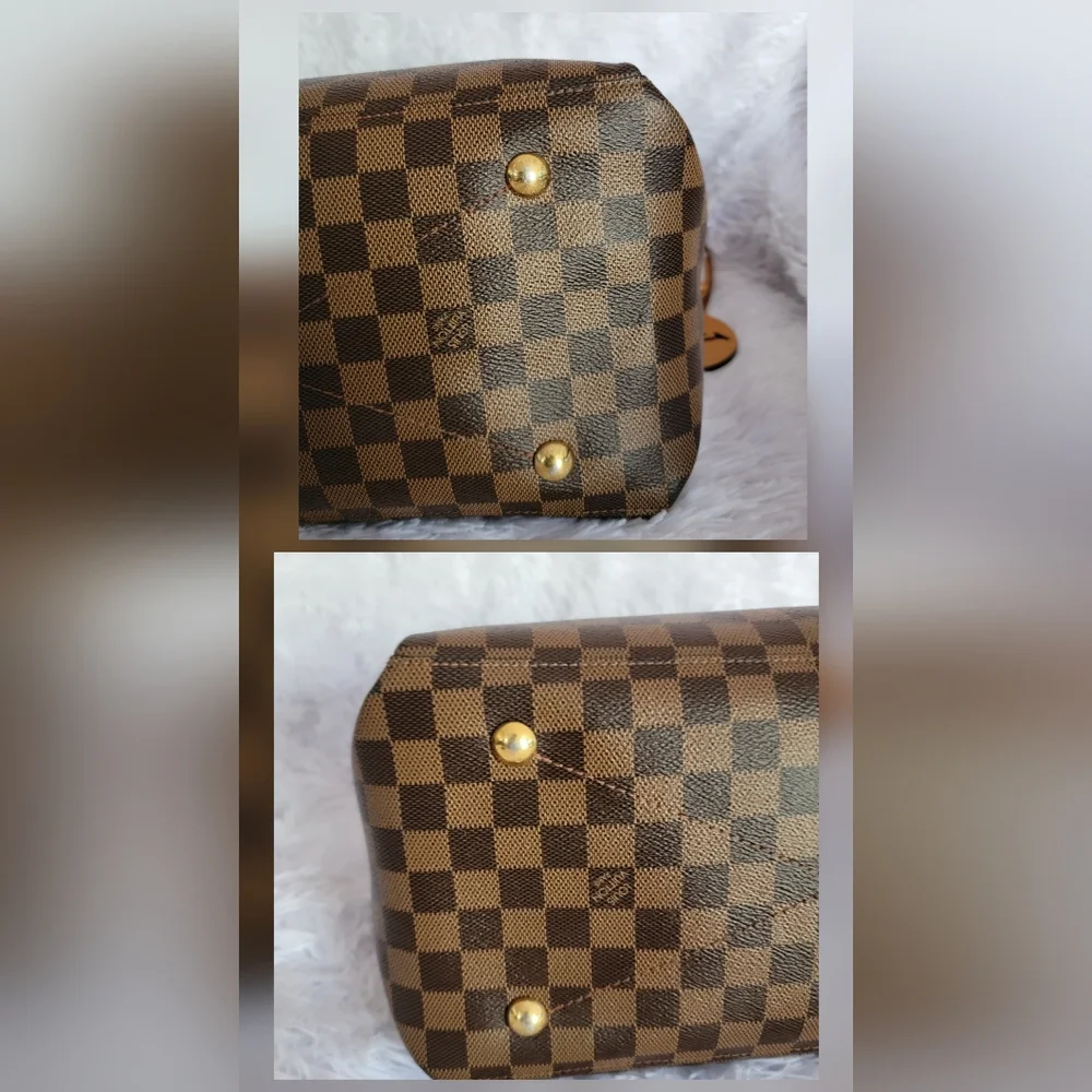 Auth💞 LOUIS VUITTON MAIDA HOBO DAMIER EBENE Hobo Shoulder Khaki